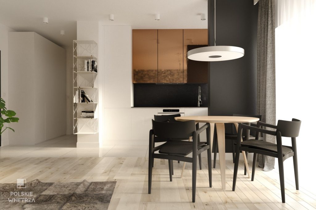 Apartament z akcentem miedzi - Polskie Wnętrza