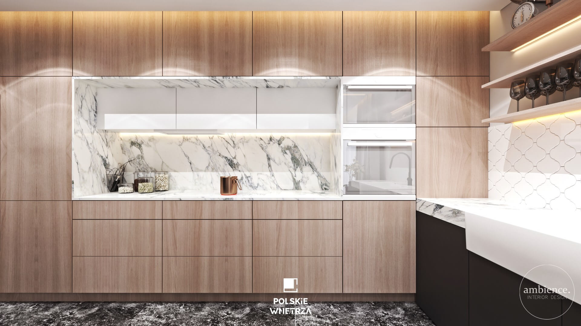 Projekt apartamentu w Londynie od Ambience. Interior Design - Polskie Wnętrza - www.polskie-wnetrza.pl