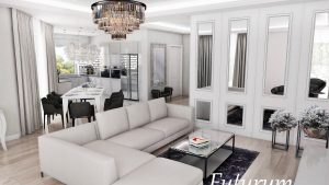 Dom pod Warszawą w stylu glamour