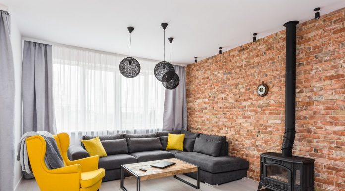 Polskie Wnętrza - Projekt salonu i jadaln w tylu prowansalsko-industrialnym