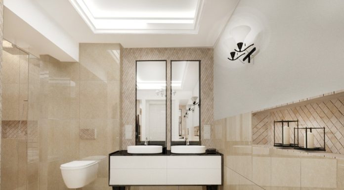 Pokój łazienkowy w stylu neo glamour Pokój łazienkowy w stylu neo glamour