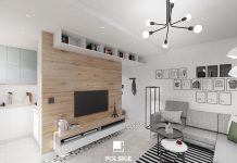 Projekt mieszkania inspirowanego stylem industrialnym na warszawskim Żoliborzu. Polskie Wnętrza - www.polskie-wnetrza.pl