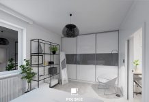 Projekt mieszkania inspirowanego stylem industrialnym na warszawskim Żoliborzu. Polskie Wnętrza - www.polskie-wnetrza.pl