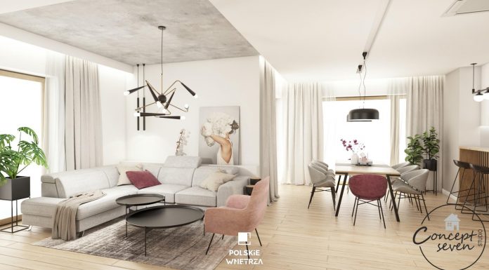 MintSky projekt wnętrza w minimalistycznym stylu