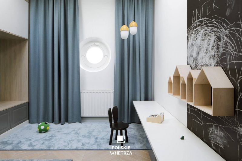 Apartament z prywatna biblioteczka - Polskie Wnętrza