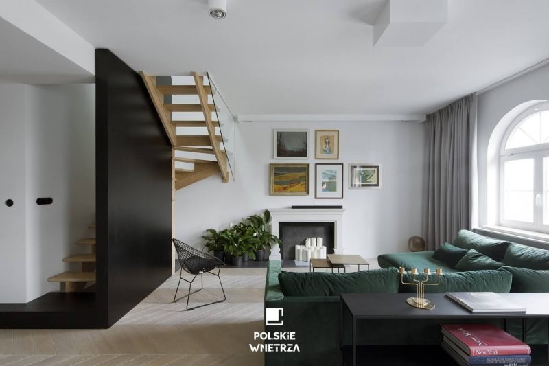 Apartament z prywatna biblioteczka - Polskie Wnętrza